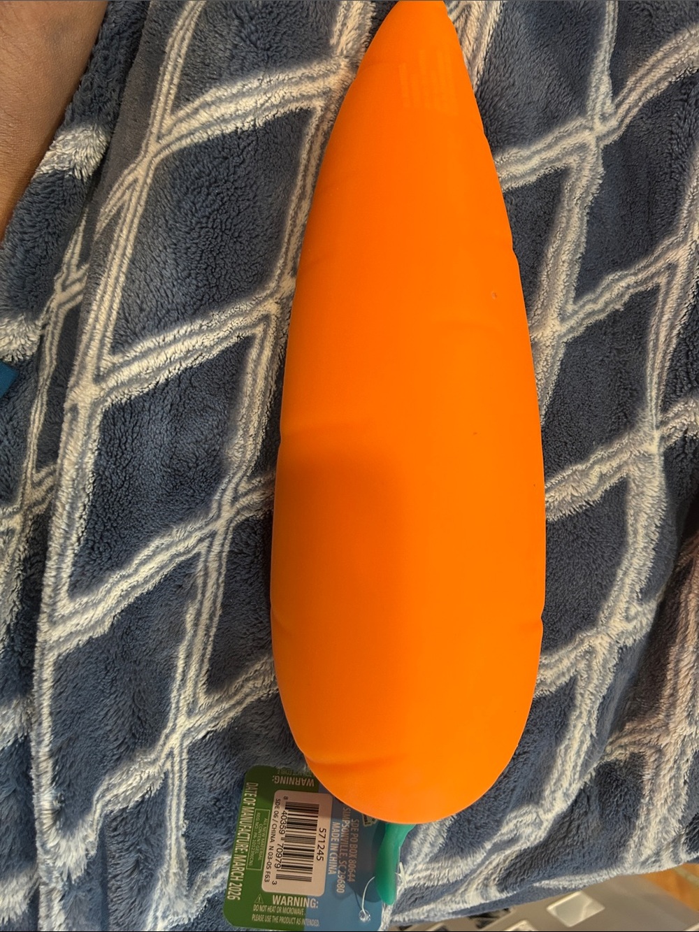 Bright Orange Carrot Squishie Toy